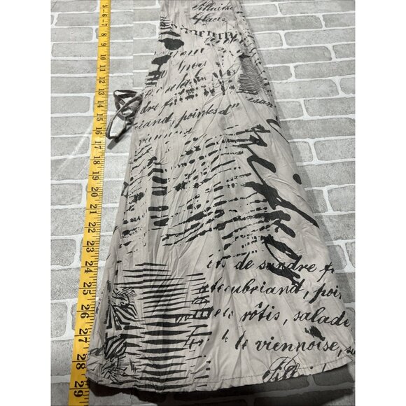 Lan Vie Pattern Lace Detail Front Pocket Pleated Tiered ALine Skirt Size 12 - Picture 14 of 14